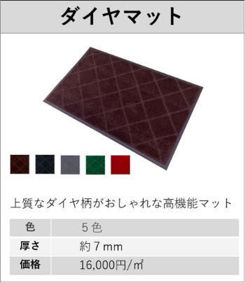 ダイヤマット 上質なダイヤ柄がおしゃれな高機能マット