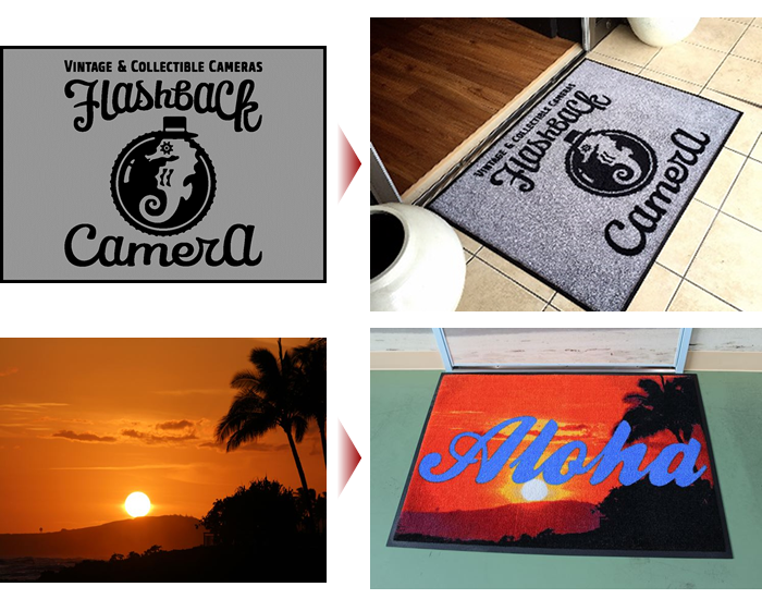 旅の思い出やあなたのお気に入りの写真を玄関マットに印刷できます！