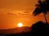 カウアイ島　ホイップビーチから見た夕焼け